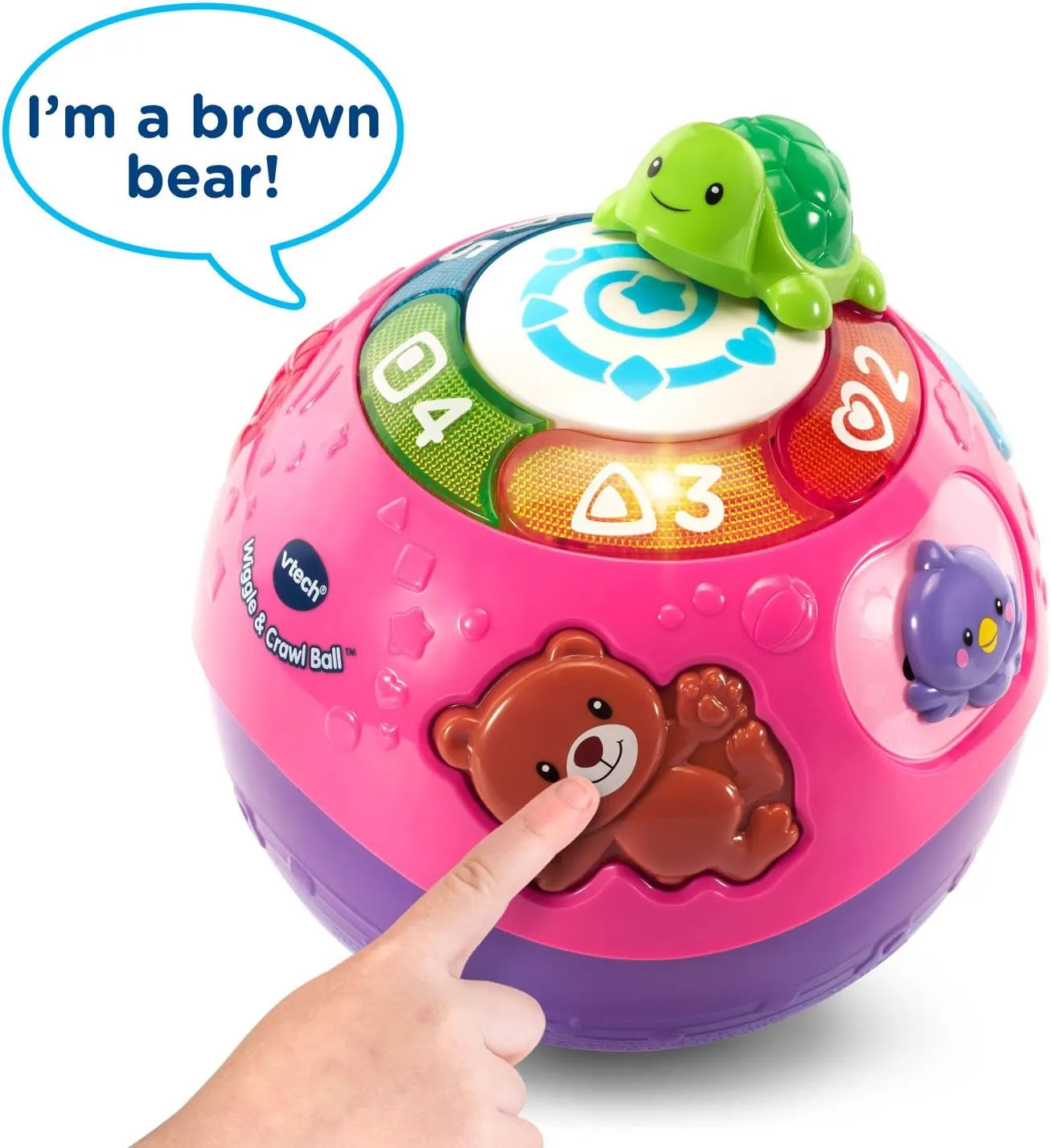 VTech Wiggle and Crawl Ball, Purple