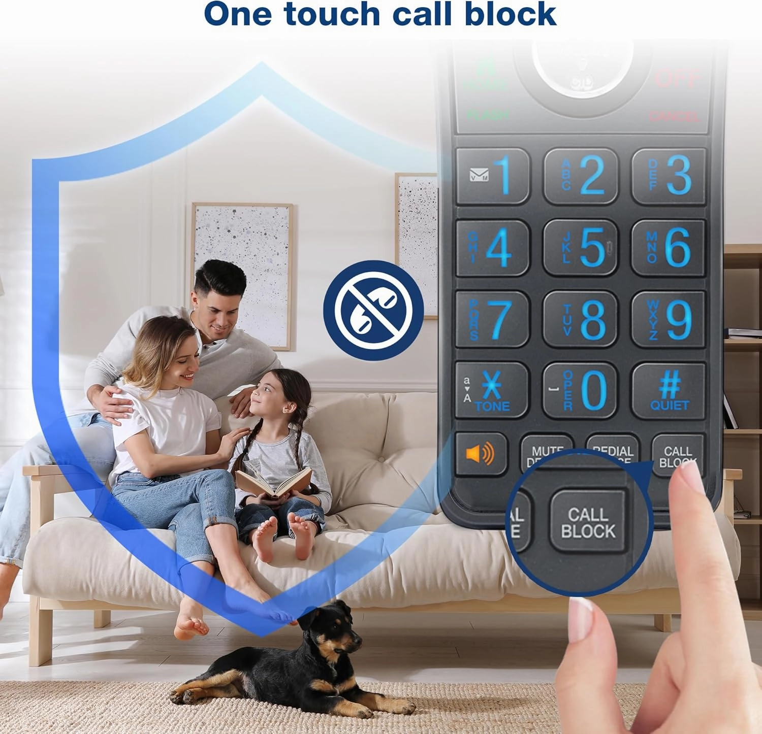 VTech IS8128-51 Super Long Range 5-Handset DECT 6.0 Cordless Phone for Home with Answering Machine, 2300 ft Range, Call Blocking, Bluetooth Connect to Cell, Intercom
