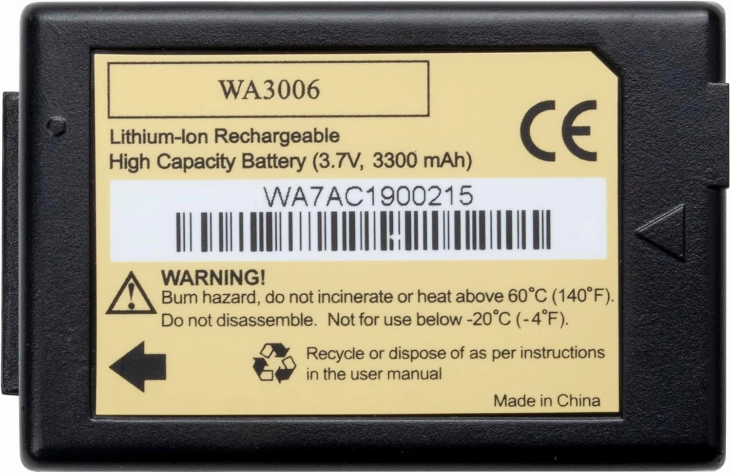 WA3006 New Replacement Battery for Psion-Teklogix WA3006 Rechargeable Barcode Scanner Ultra Capacity 3.7V 4800mAH Li-Ion