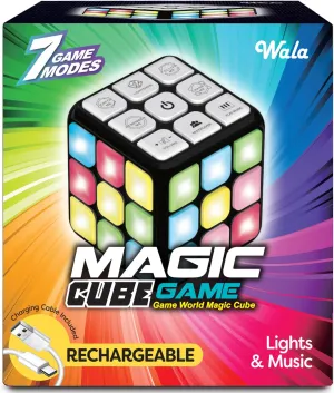 WALA Rechargeable Kids Activity Cube - 7 Fun Games - Electronic Toys for Kids - Memory & Brain Training - Gift for Ages 8-13