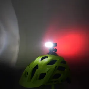 WASAGA Bike Helmet Light, 200 Lumen LED Bicycle Helmet Light 3 Modes USB Rechargeable Waterproof Bike Front Headlight and 5 Modes Bike Taillight Perfect for Riding or Outdoor Activities