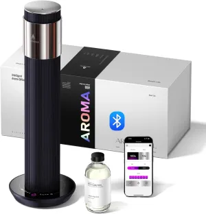 Waterless Scent Diffuser Starter Kit - 1000 Sq Ft. Coverage, Cordless Rechargeable Hotel Collection Diffuser, Included 120ml Fragrance Essential Oils,APP-Controlled, air diffusers for Home,Deep Blue