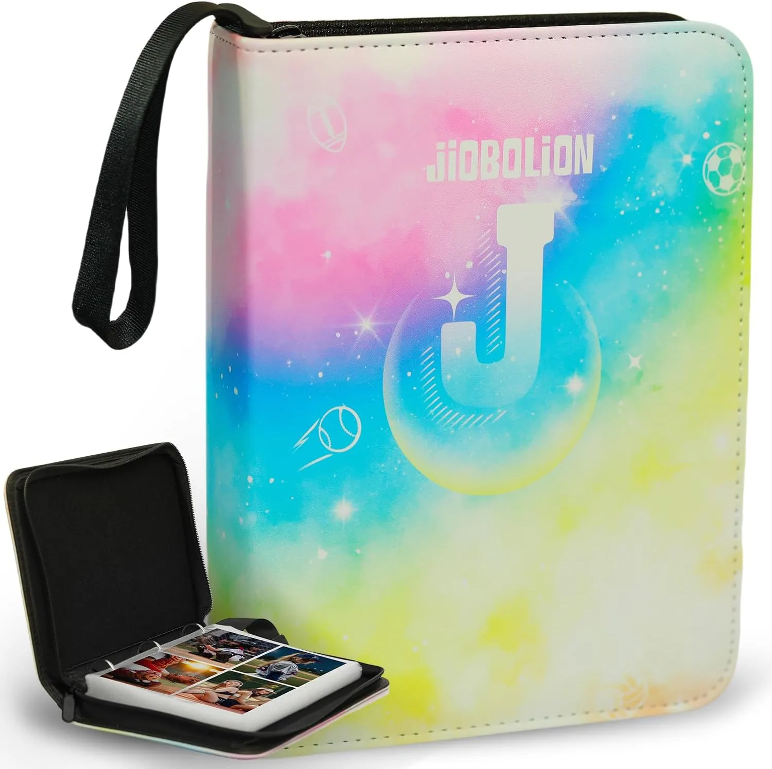 Waterproof 400-Card Trading Binder | 4-Pocket Zippered Card Organizer with 50 Removable Pages | PU Leather Portfolio for Pokémon, MTG, Sports Cards | Gift-Ready Collector Album for Adults