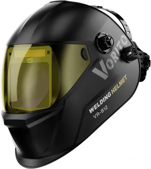 Welding Helmet Auto Darkening Welding Hood 1/1/1/1 Optical Clarity,Large Viewing Screen,True Color Solar Powered,4 Arc Sensor Wide Shade 4/5-9/9-13 Welding Mask with for TIG MIG ARC