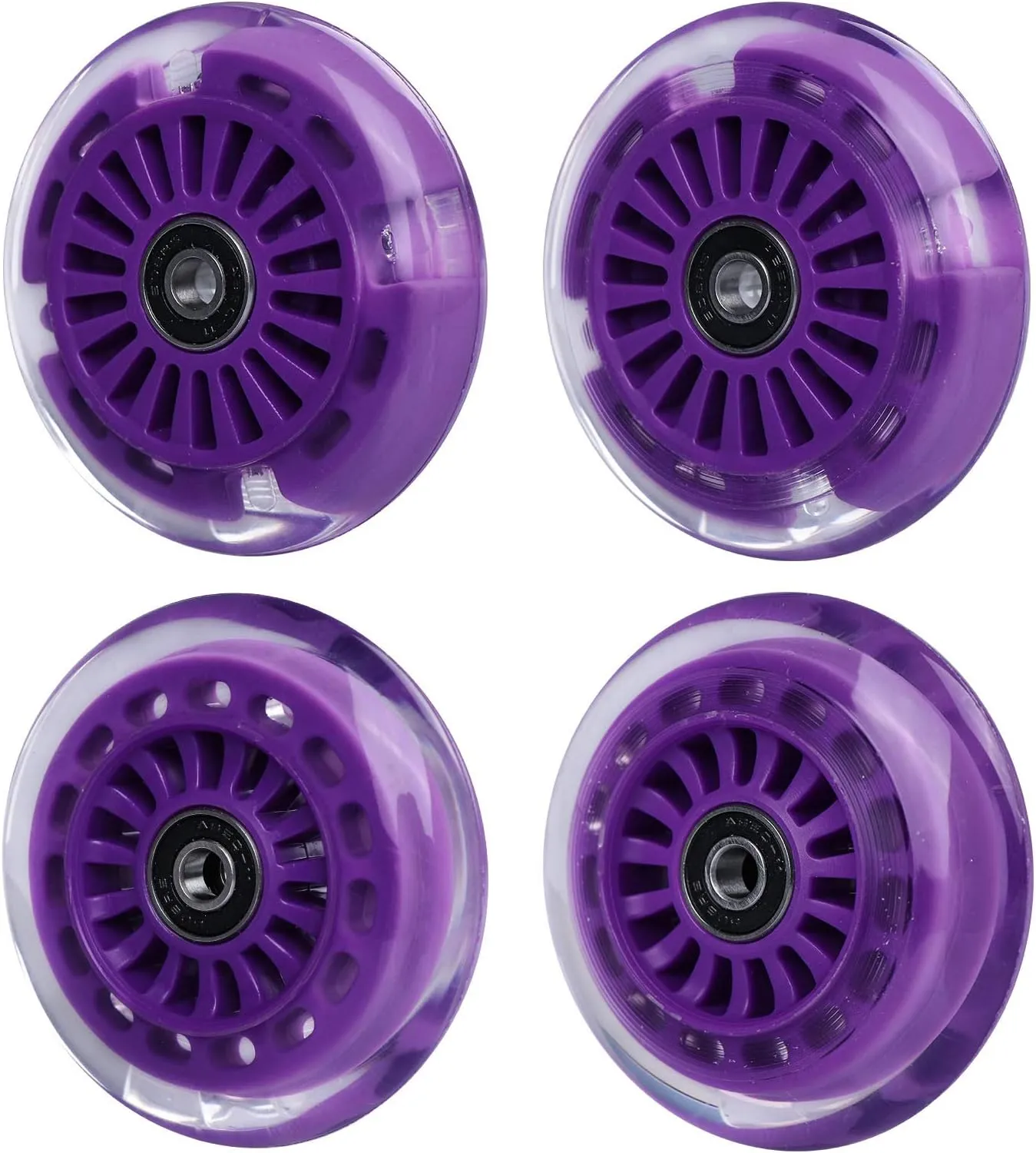 Wiggle Car Polyurethane Replacement Wheels Set Upgrade for Ride-on Toys (Purple)