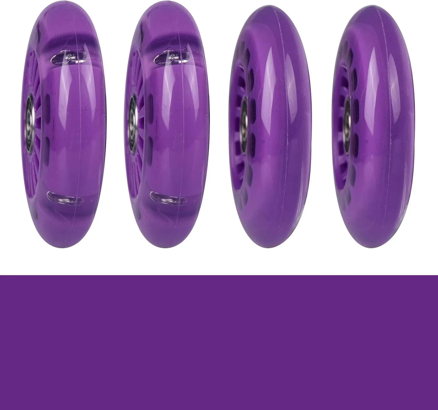 Wiggle Car Polyurethane Replacement Wheels Set Upgrade for Ride-on Toys (Purple)
