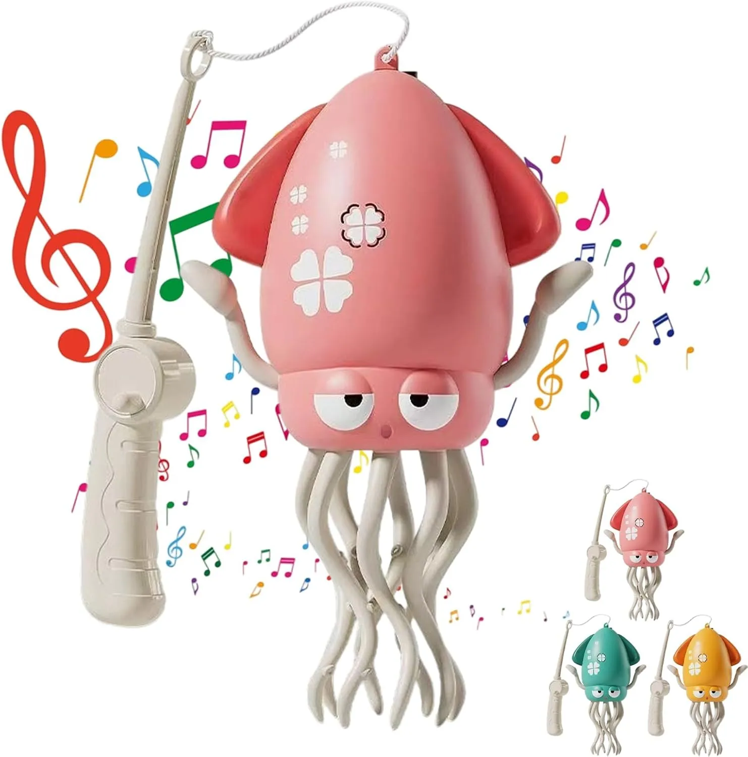 Wiggly Wonder Octopus, Magic Dancing Octopuses, Electric Magic Crawling Dancing Octopus Toy, Creative Magic Crazy 8-Leg Action Obstacle, USB Rechargeable with LED Lights & Music (Pink)
