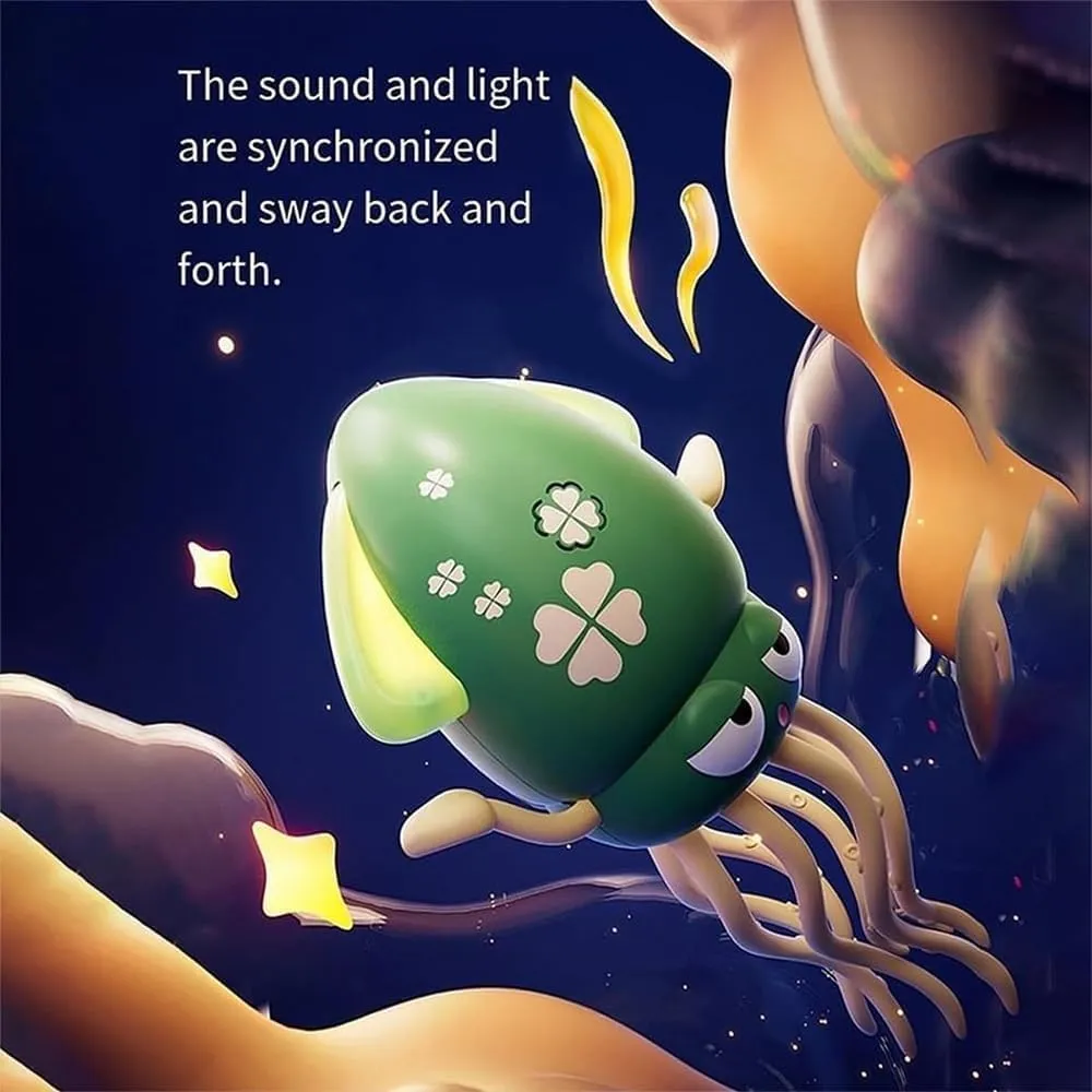 Wiggly Wonder Octopus, Octopus Tummy Time Toy, Electric Crawling Octopus Toy, Dancing Squid, Creative Magic Crazy 8-Leg Action Obstacle with Led Lights & Music, Self-Navigating (C-3)