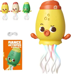 Wiggly Wonder Octopus, Octopus Tummy Time Toy, Electric Crawling Octopus Toy, Dancing Squid, Creative Magic Crazy 8-Leg Action Obstacle with Led Lights & Music, Self-Navigating (C-3)