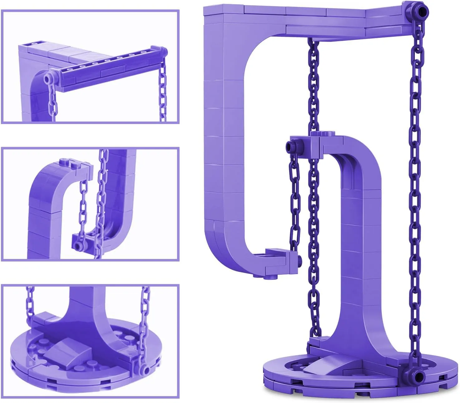 WINNER SPACE Tensegrity Sculpture Creative Building Sets, MOC Tensegrity Table Balancing Model, Physics Toy, Halloween Decor Christmas Easter Gifts for Boys Girls, Purple (66 PCS