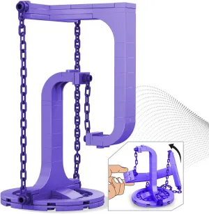 WINNER SPACE Tensegrity Sculpture Creative Building Sets, MOC Tensegrity Table Balancing Model, Physics Toy, Halloween Decor Christmas Easter Gifts for Boys Girls, Purple (66 PCS