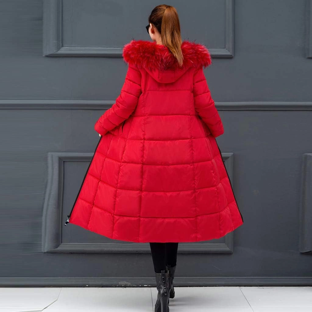 Winter Coat For Women Long Down Coats Thicken Puffer Jacket Warm Fur Hooded Quilted Coat Cotton Padded Jacket Outwear