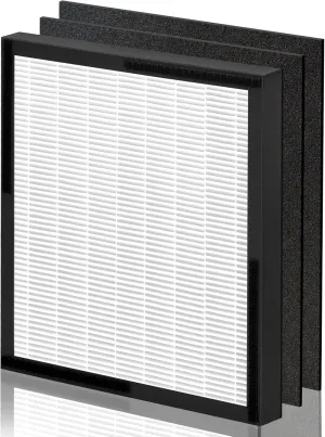 WK01234QPC Filter Replacement Kit Compatible with Oreck Air Pu-rifier WK01234QPC Air Filter, Fits WK10002QPC and Plus Pet WK10052QPC Models, Contains 1 HEPA Filter & 2 Carbon Pre-Filters