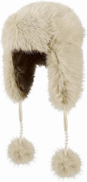Women's Faux Fur Hats Winter Trooper Trapper Hats Cossak Russian Style Warm Winter Hats Hunting Hat Aviator Ski Hats