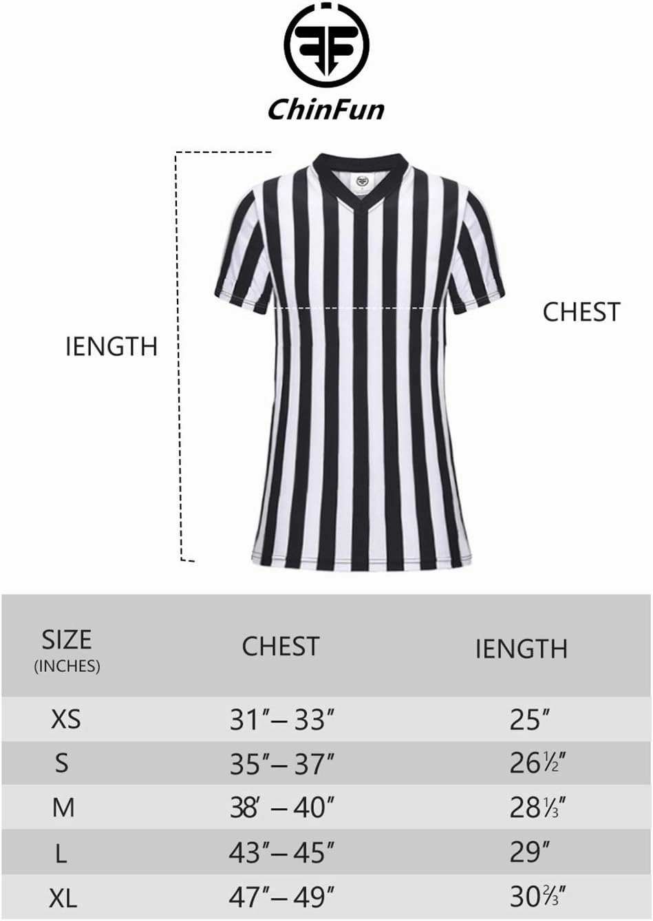 Women's Official Black & White Strip Referee Shirt V-Neck Referee Jersey, Ref Whistle 12Pcs Set Refs