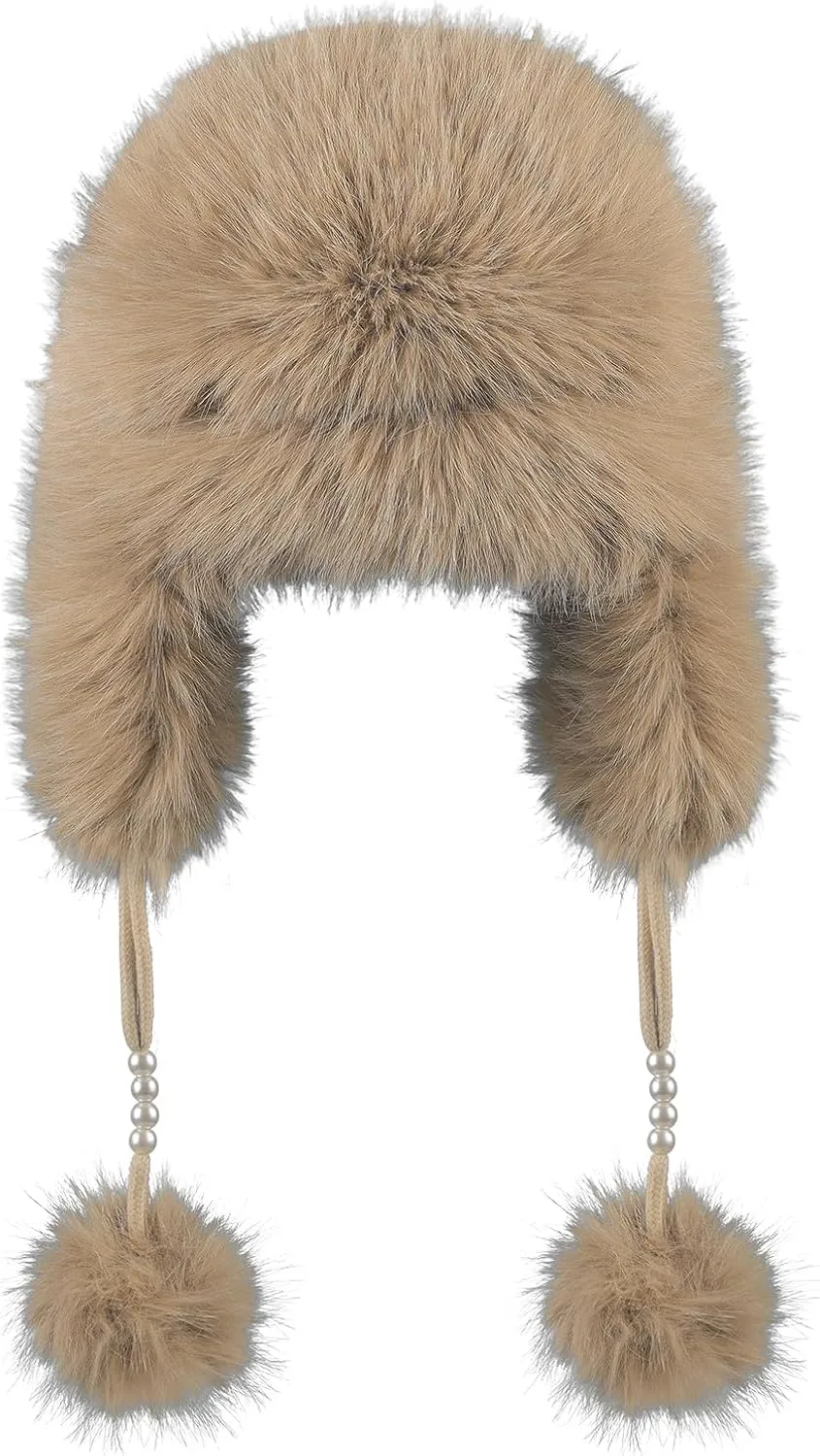 Women's Faux Fur Hats Winter Trooper Trapper Hats Cossak Russian Style Warm Winter Hats Hunting Hat Aviator Ski Hats