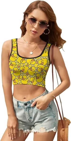 Women's Short Vest, Women's Tank Crop Top Workout Outfits for Yoga S-2XL