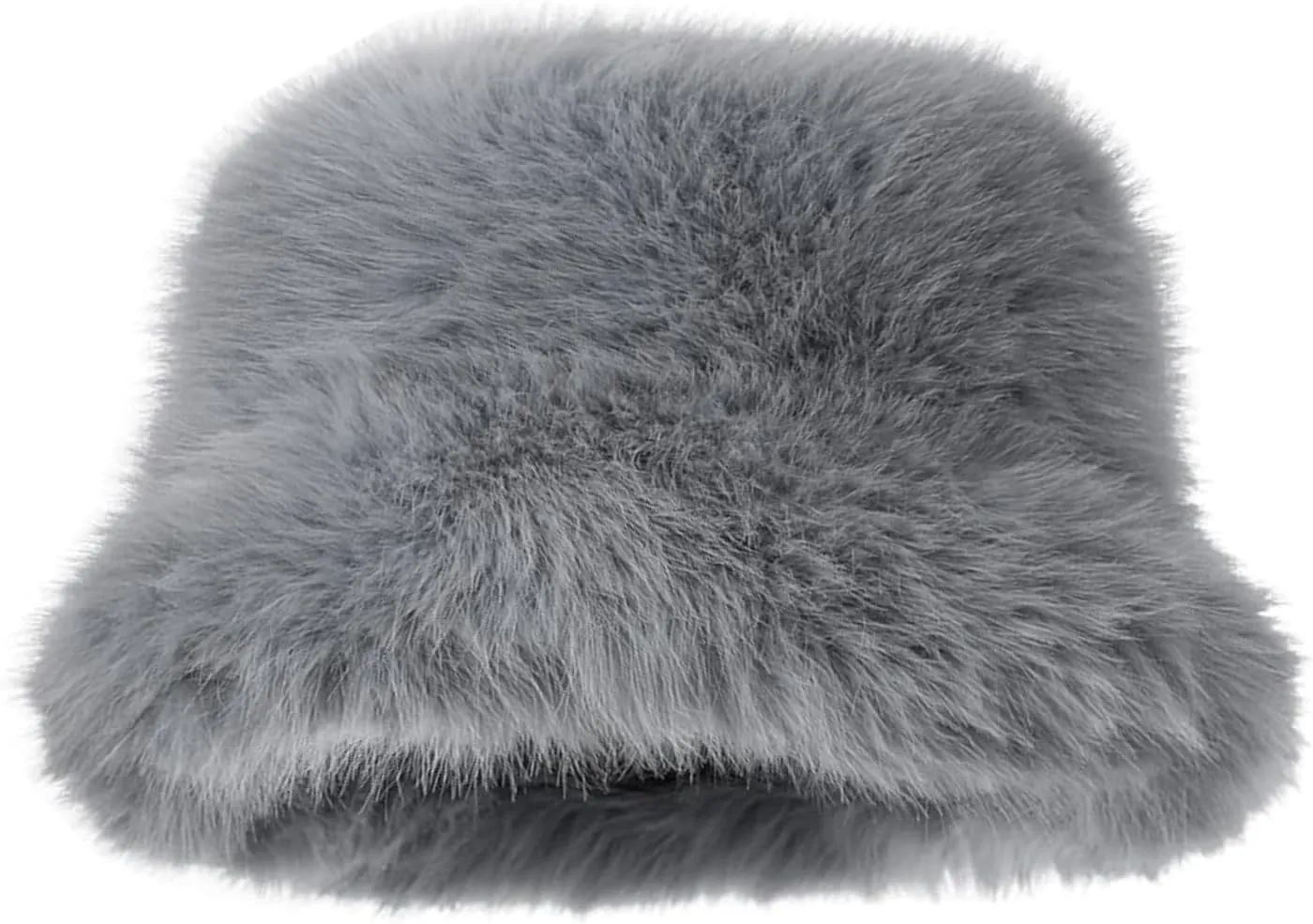 Women's Winter Faux Fur Fuzzy Warm Bucket Hat Furry Fisherman Plush Hats for Women