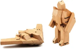WooBot - Wooden Robot Transforms into a Stealth Fighter