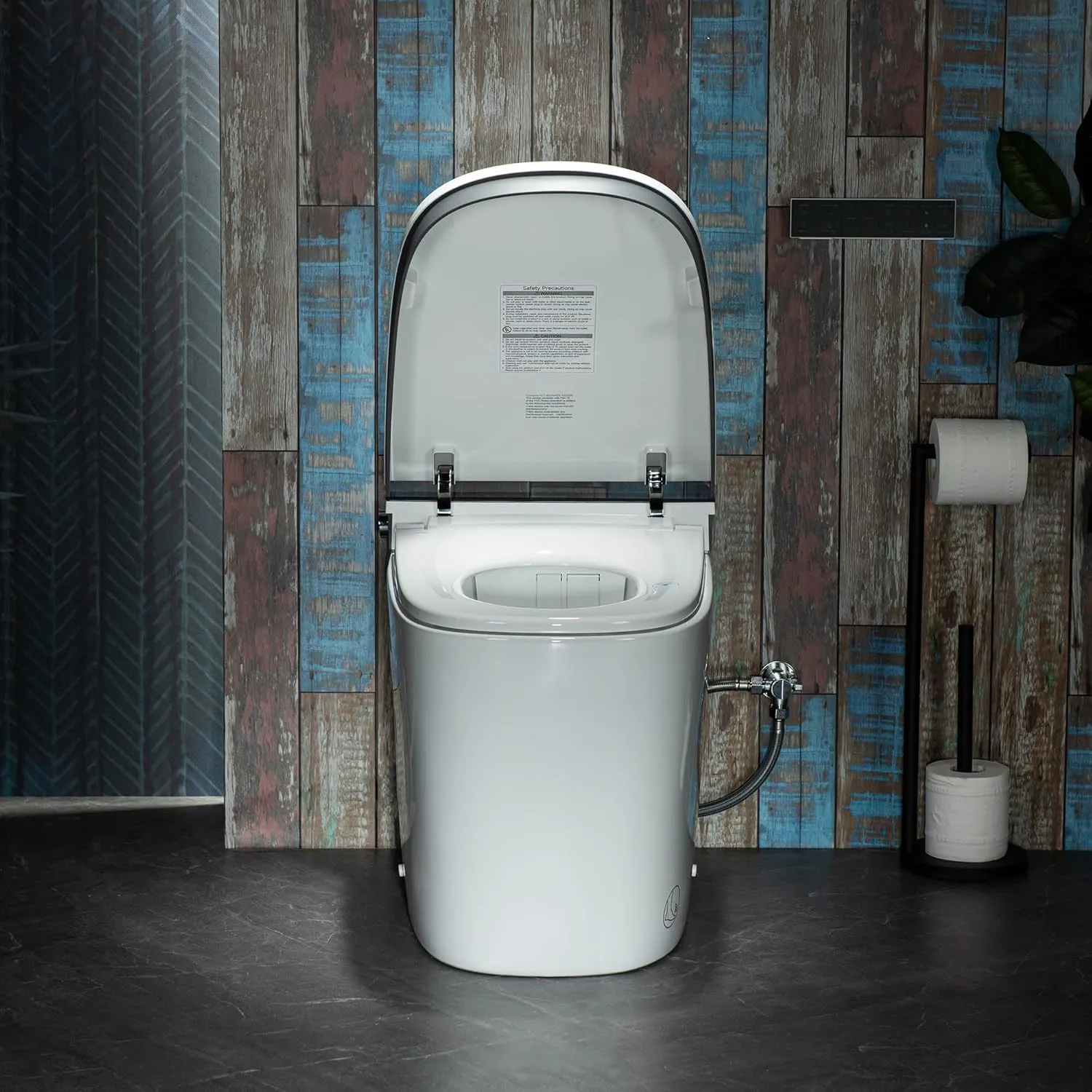 WOODBRIDGE Smart Bidet Toilet 1.28 GPF Dual Flush, Auto Open & Close, Auto Flush, Foot Sensor,1000 Gram MaP Flushing Score,Movement Drying,Heated Seat,ADA Chair Height and Cleaning Foam Dispenser