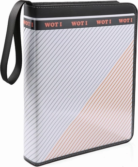 WOT I Customizable Card Binder with Clear Front-to-Side Cover, 900 Pocket Trading Card Binder with Double-Sided Sleeves & Zipper, Card Carrying Case for Baseball/Football Cards, Black