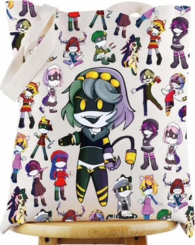 WZMPA Robot Uzi & N Tote Bag Doll & Lizzy Fans Gift Robot Cyn & Uzi Shopping Grocery Bag Robot Uzi Merch