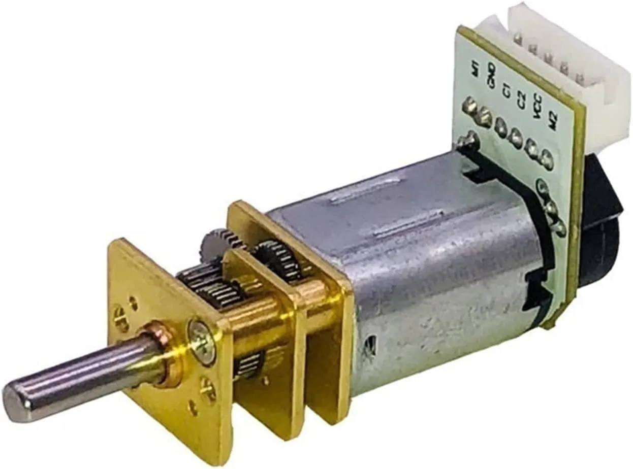 Xianglaa-Motor GA12-N20 Mini DC Geared Motor, Hall Encoder Speed Measuring Code Smart Car Robot Mini Small Motor 3v6v12v (Size : 6v 50RPM)