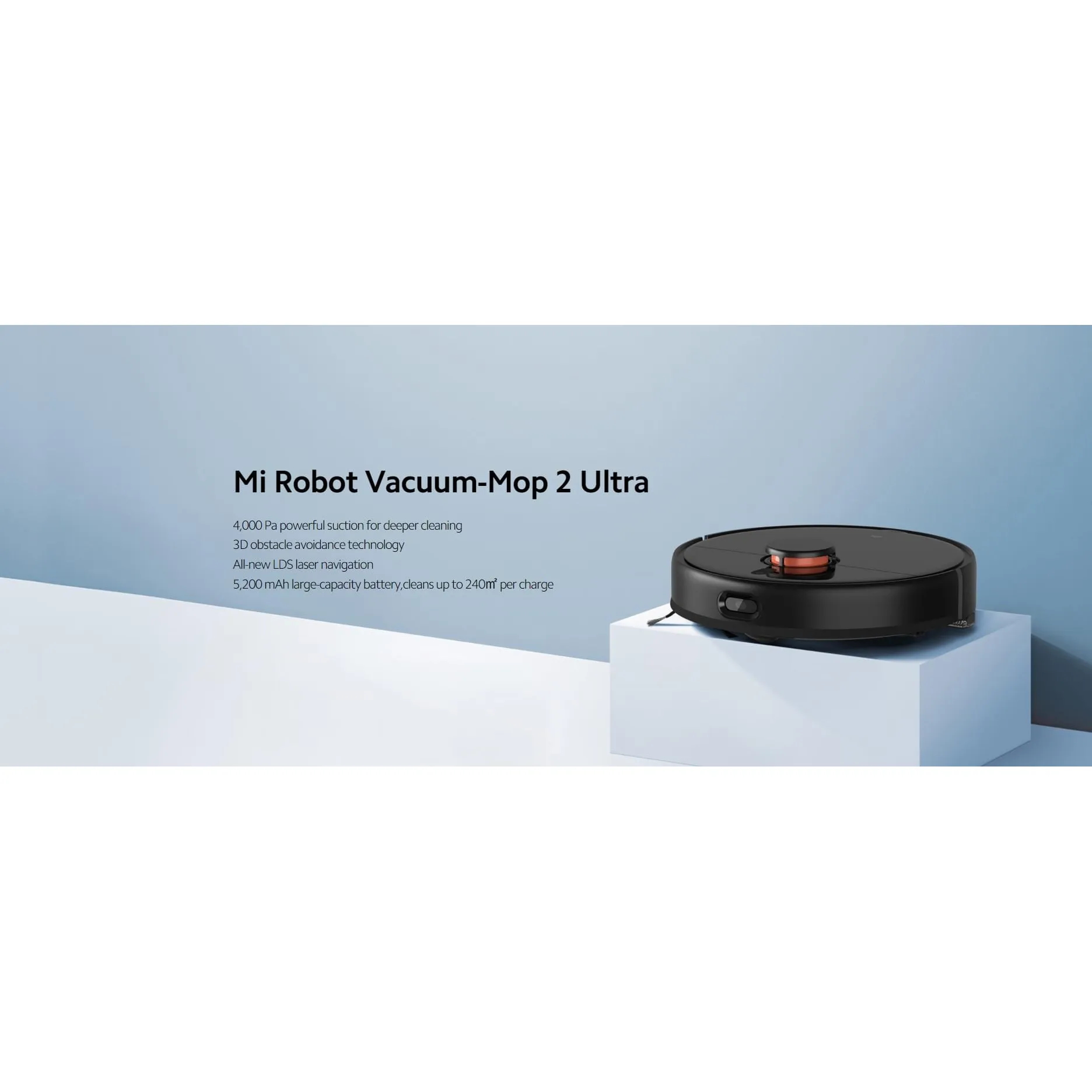 Xiaomi Mi Mop 2 Ultra Robot Vacuum Cleaner - Black