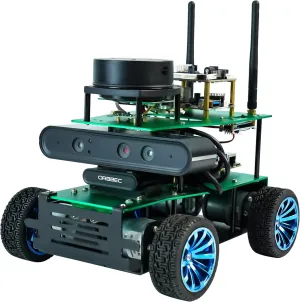 Yahboom Adult AI Programmable Python Robotic Jetson Nano 4GB SUB ROS Automatic Navigation Racing Robot Cost-Effective Kit (X1 Basic Ver-Without Nano)