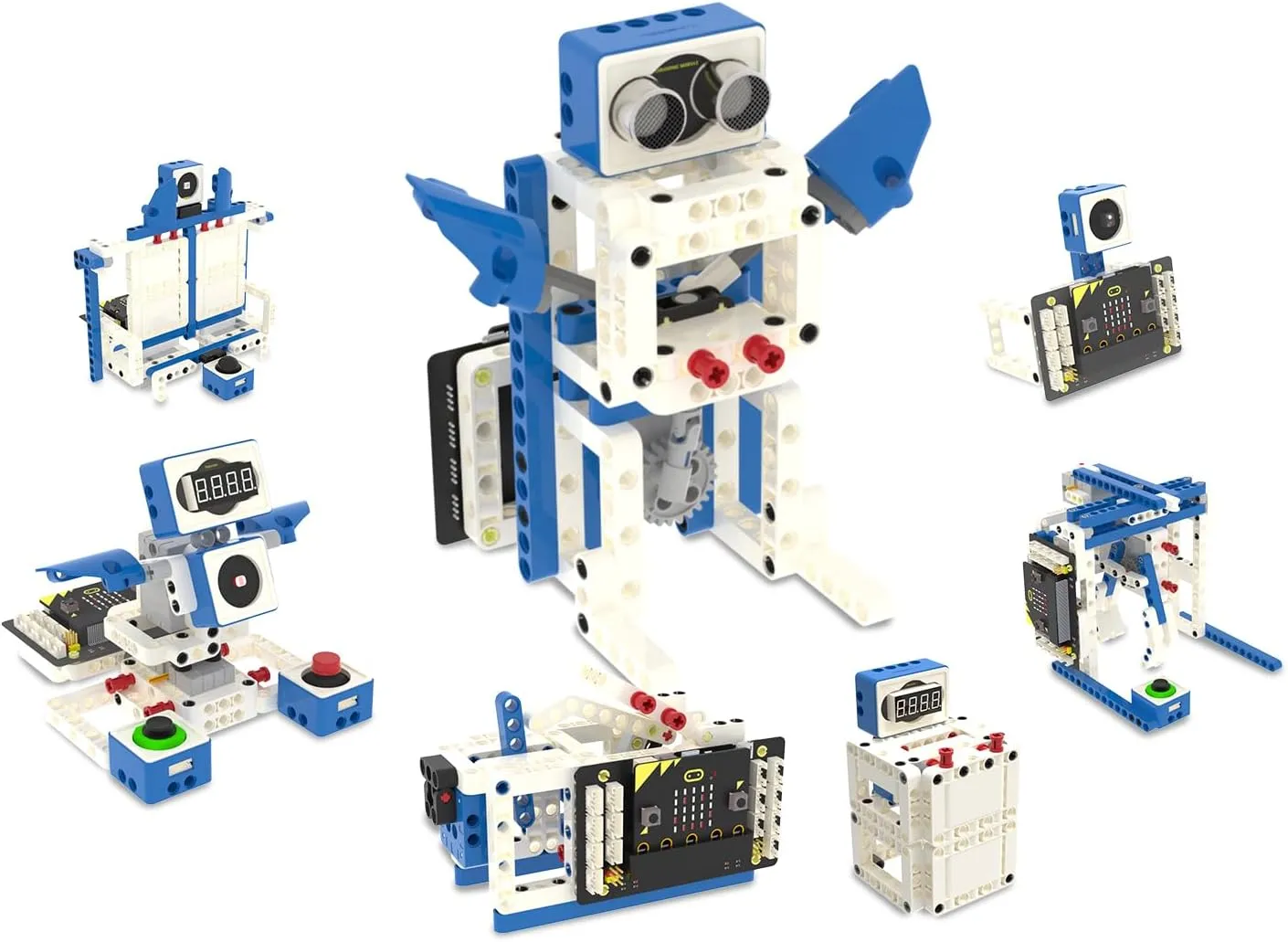 Yahboom Building Block Programming Kit Sensor Module for Kids with Micro bit V2 STEM Coding DIY Robot Kit Micro bit Programmabl Education Learn Toy for 8 