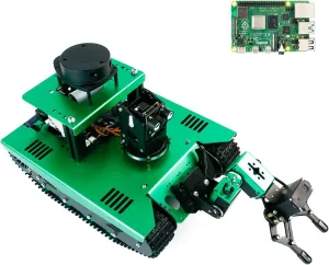 Yahboom Raspberry Pi 4B AI Robot ROS Tank Kit Transbot with Somatosensory Depth Camera 3D Scanner ROS Robotics Coding 2D 3D Mapping Navigation Electronics Building Kit for Adult