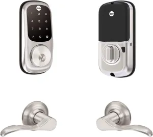 Yale Security B-YRD226-NR-NW-619 Yale Assure Lock Norwood Touchscreen Deadbolt with Matching Lever, Satin Nickel