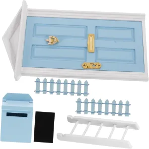 Yardwe 1 Set Scale Wooden Door Decoration for Dollhouse Fairy Garden Encourages Imaginative Play with Craftsmanship