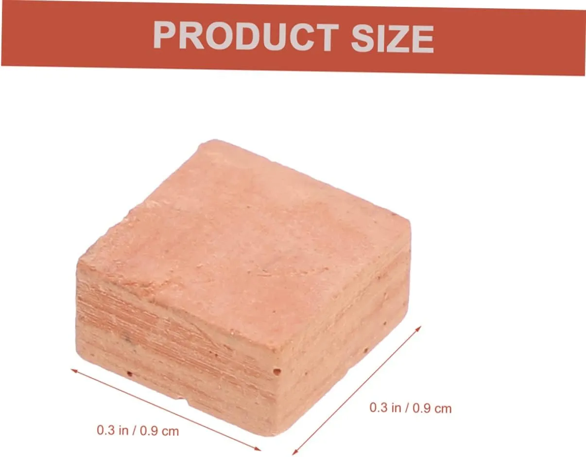 YARNOW 3sets 40pcs DIY Miniature Bricks Square Shape Faux Model Decor for Micro Landscaping Playing House and Creative Projects Lightweight and Safe Pottery Design 40pcs*3