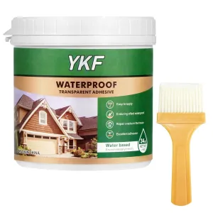 YKF 34oz Clear Transparent Waterproof Sealant, Water-Based Invisible Repairing Leak Agent for Roofs, Walls, Bathroom, Kitchen, Garden, Indoor & Outdoor Waterproof Coating