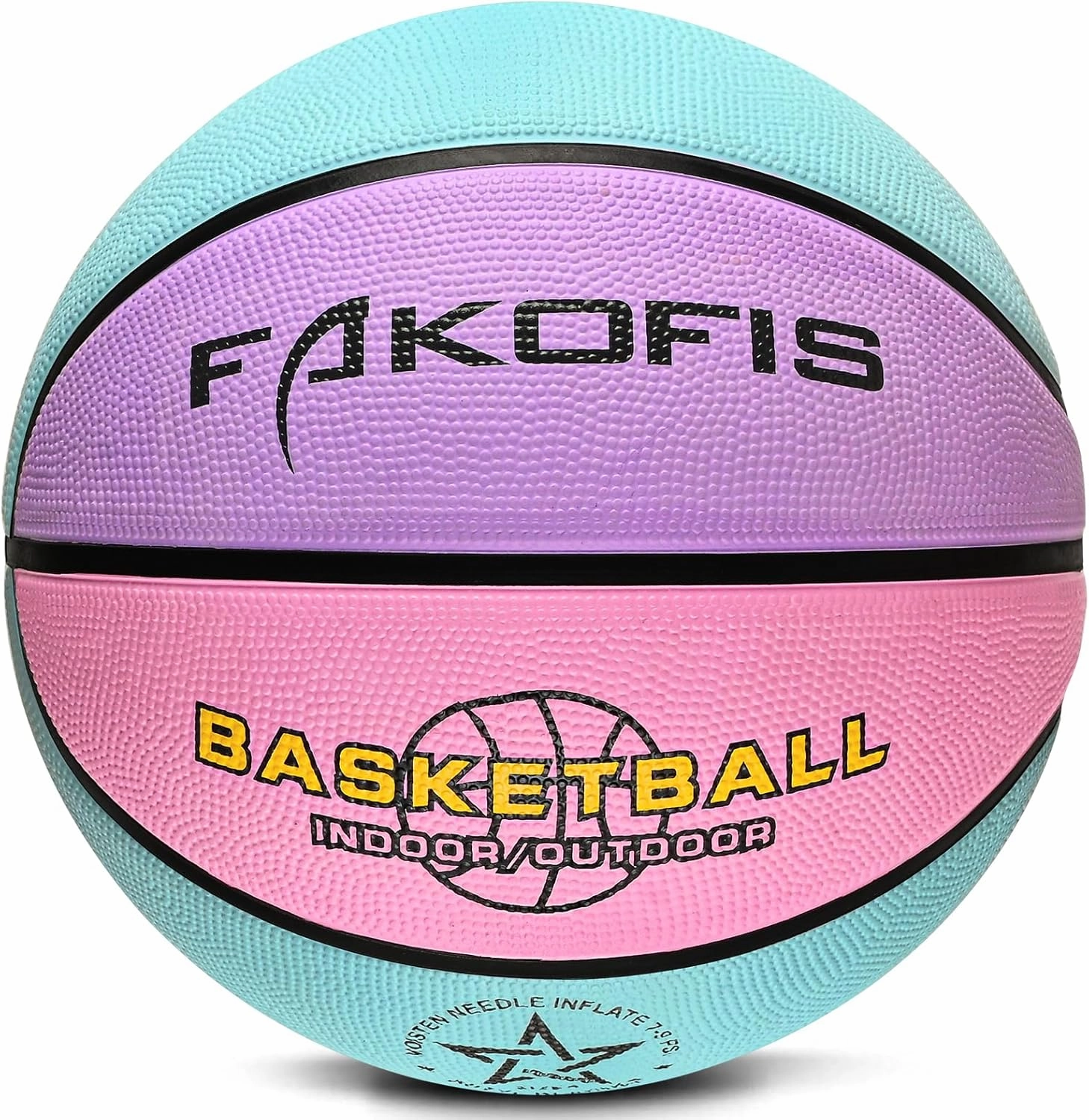 Youth Basketball Size 5 (27.5") Premium Rubber Kids Basketball Size 3/4(22/25.5") for Boys Girls Age 3-14 Indoor Outdoor Pool Play (Gift for Children)