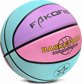 Youth Basketball Size 5 (27.5") Premium Rubber Kids Basketball Size 3/4(22/25.5") for Boys Girls Age 3-14 Indoor Outdoor Pool Play (Gift for Children)