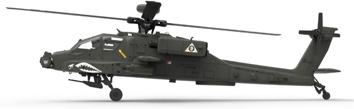 Yu Xiang AH64 Scale 3D RC Helicopter Sized 200 - YuXiang F11 Remote Control Helicopter, S-FHSS Protocol Apache RC Electric Helicopters Scale 1/32 for Adults (GPS)
