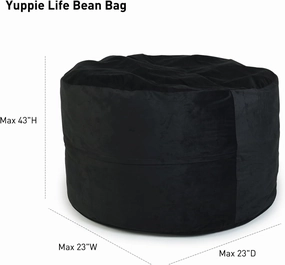 YuppieLife Large Foam Filled Bean Bag Chairs for Kids Teenagers Adults Living Room Gaming Relaxing 4F Machine Washable Lazy Sofa（Red