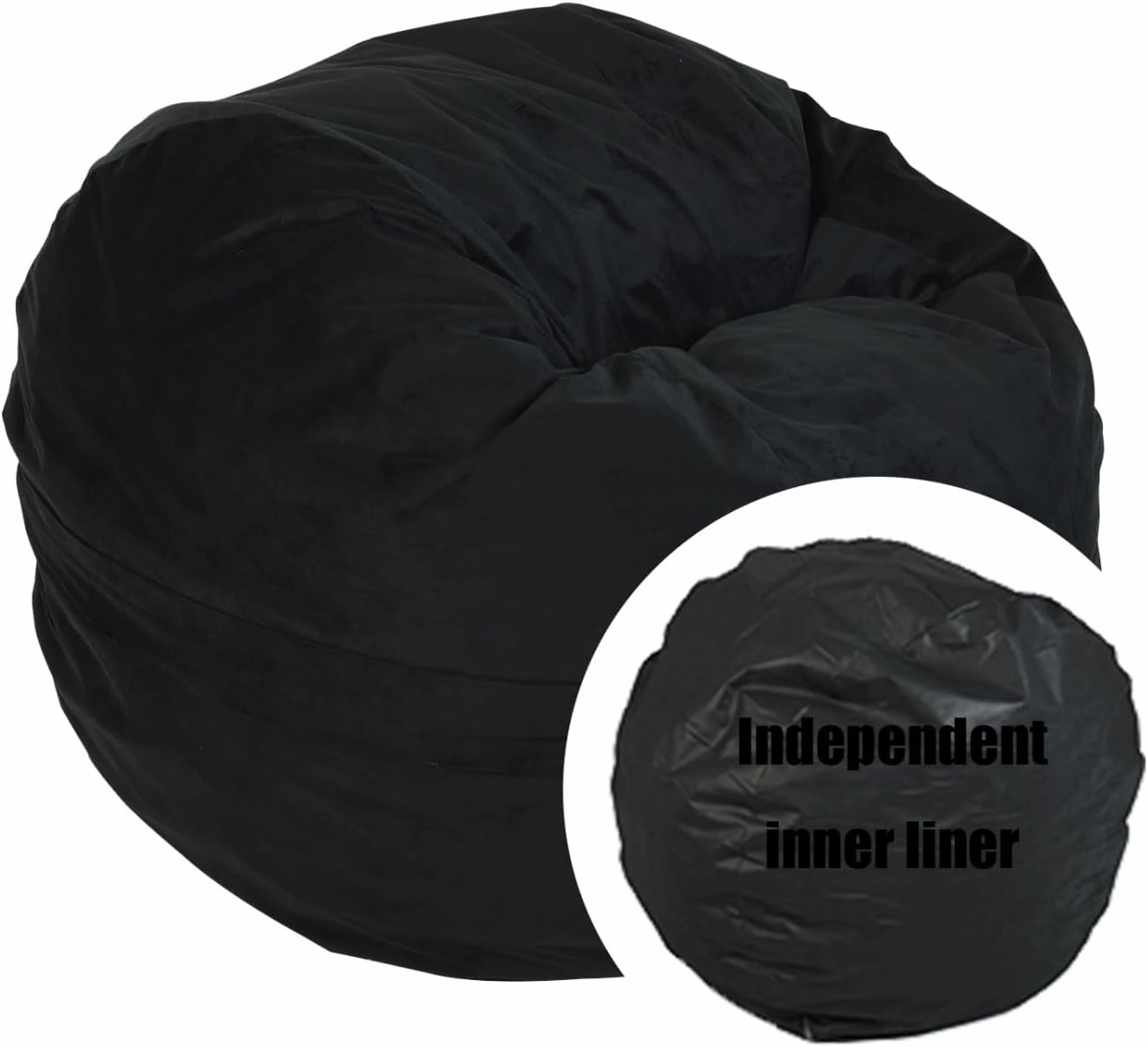 YuppieLife Large Foam Filled Bean Bag Chairs for Kids Teenagers Adults Living Room Gaming Relaxing 4F Machine Washable Lazy Sofa（Red
