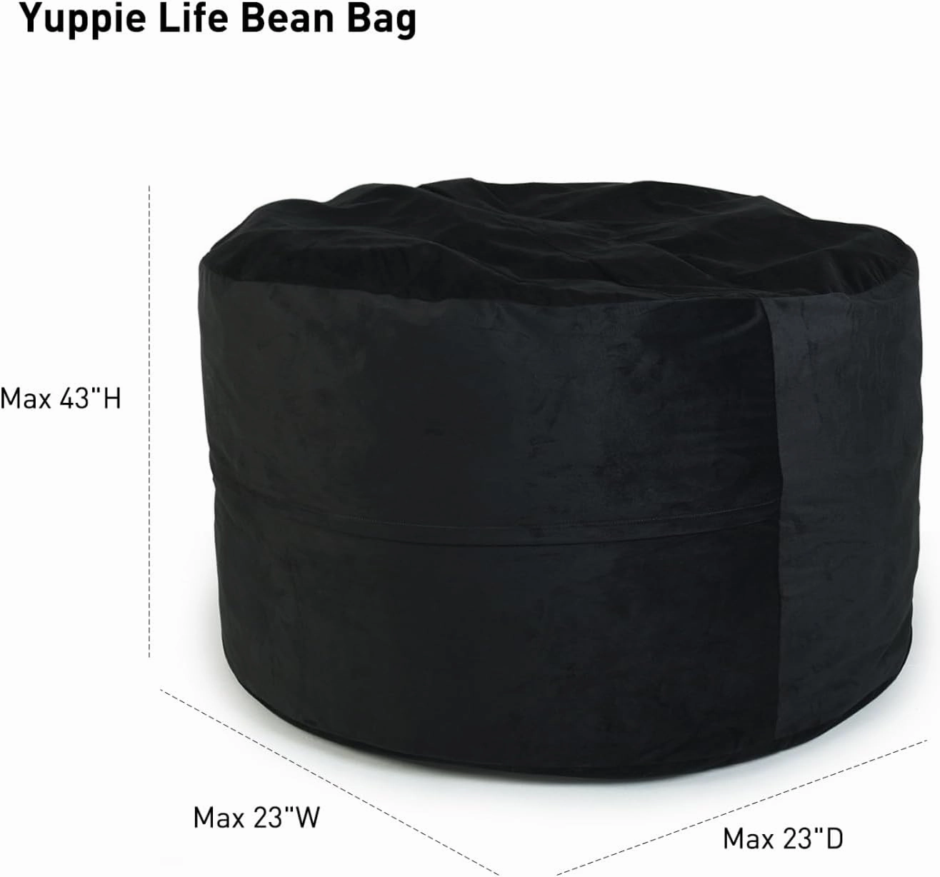 YuppieLife Large Foam Filled Bean Bag Chairs for Kids Teenagers Adults Living Room Gaming Relaxing 4F Machine Washable Lazy Sofa（Red