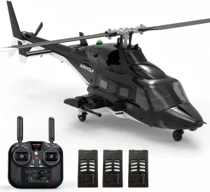 Yuxiang Flyingwolf F02S RC Helicopter with LED Lights, 1/36 Scale 8CH 3D/6G Dual Mode Aerobatics RC Helicopter with Auto-Return & & GPS Positioning - RTF
