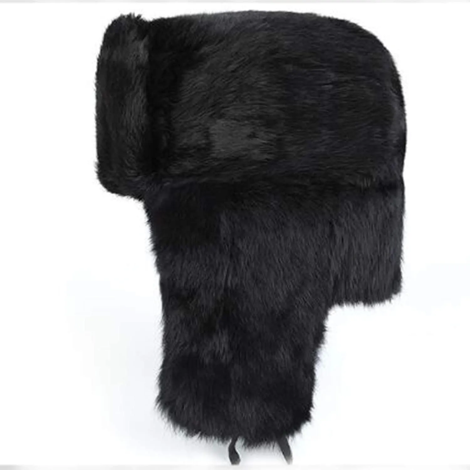 YXCFEWDTrapper Hat Winter Russian Hat Men Women Fur Hat with 100% Rabbit Fur Aviator Earflap Hat Windproof