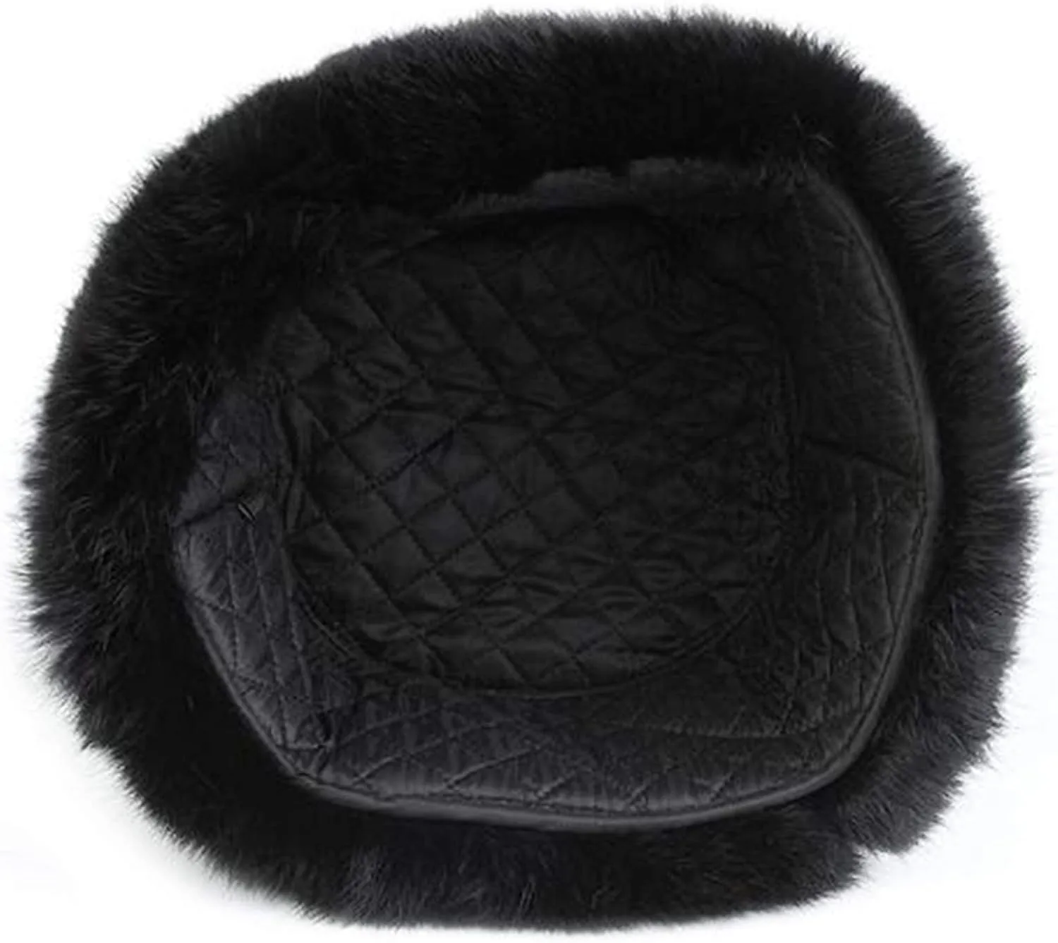 YXCFEWDTrapper Hat Winter Russian Hat Men Women Fur Hat with 100% Rabbit Fur Aviator Earflap Hat Windproof