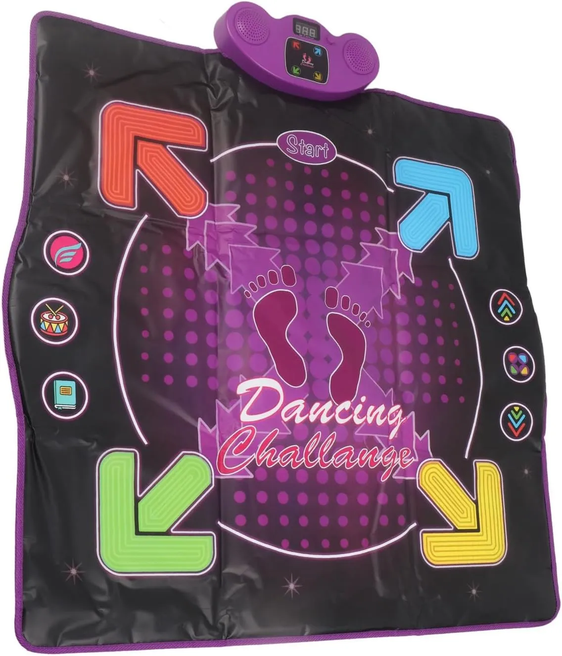 ZJchao Dance Mat Kids Electronic Pad Toy Adjustable Built in Music Dancing for Children (Light Up)
