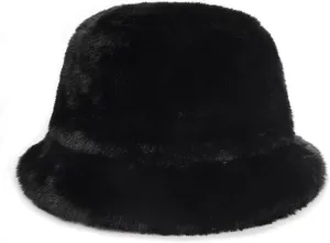 Zylioo Oversize 3XL/2XL/XL Fluffy Bucket Hat,L/M/S Faux Fur Warm Hat Petite,Large Winter Plush Fuzzy Hat for Big Heads